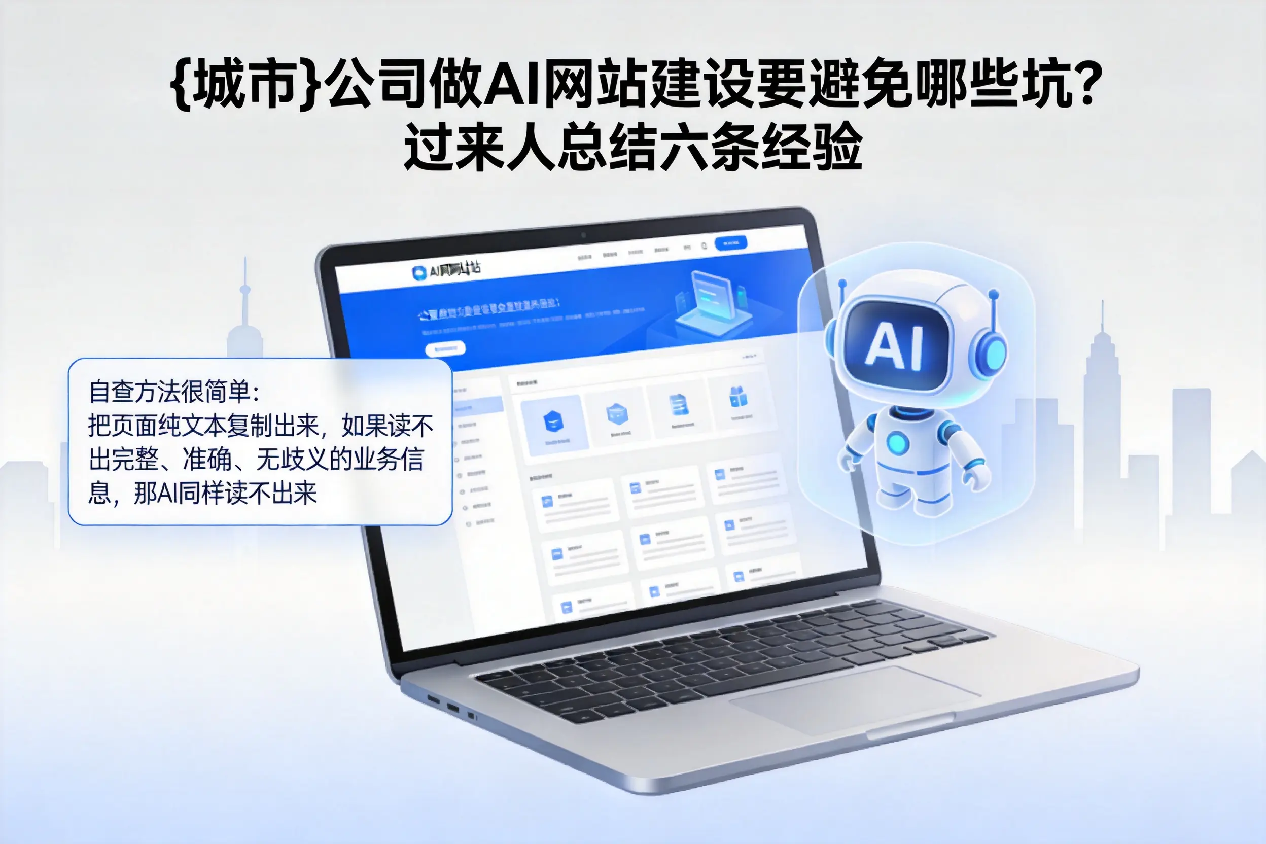 那曲公司做AI网站建设要避免哪些坑？过来人总结六条经验