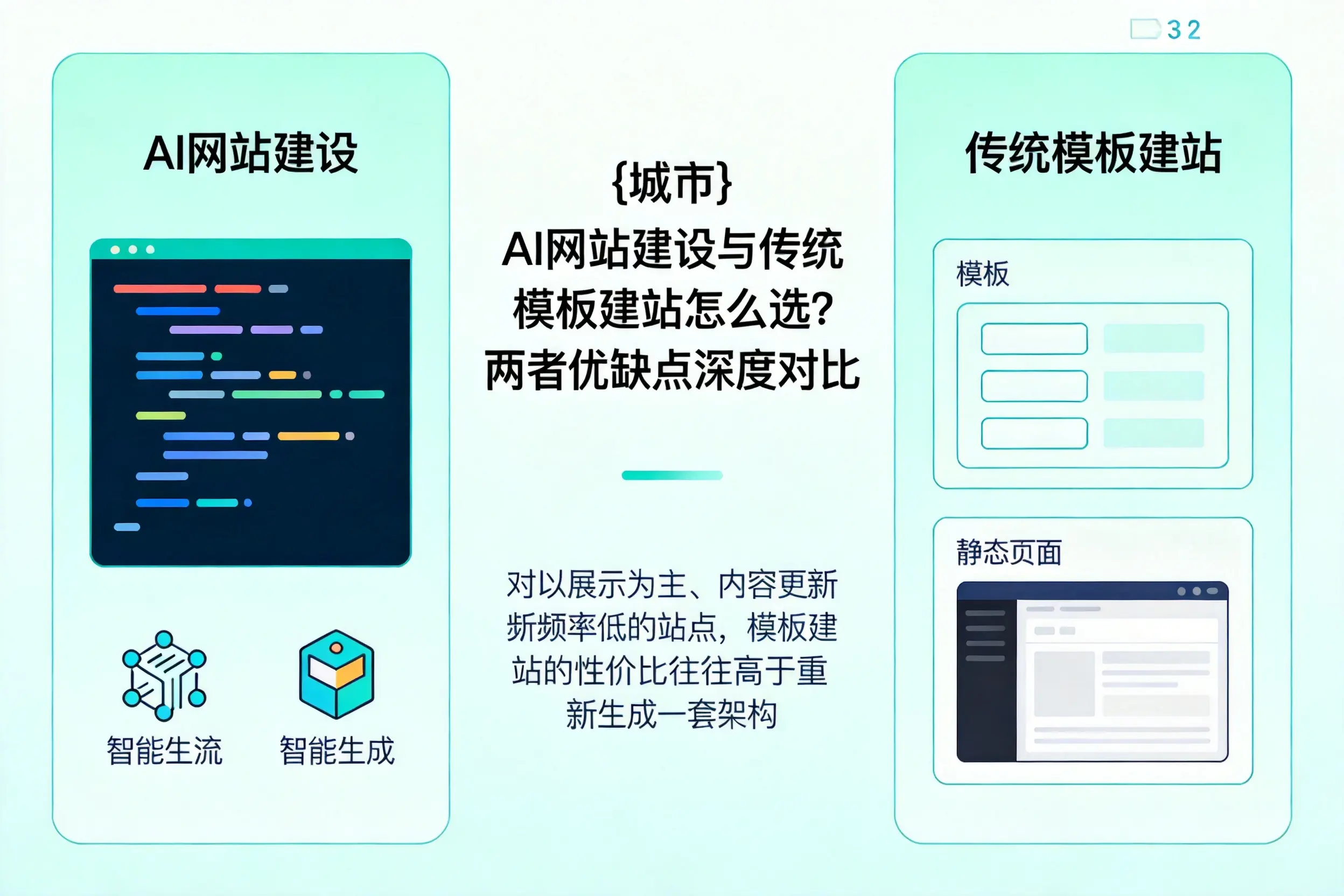 那曲AI网站建设与传统模板建站怎么选?两者优缺点深度对比