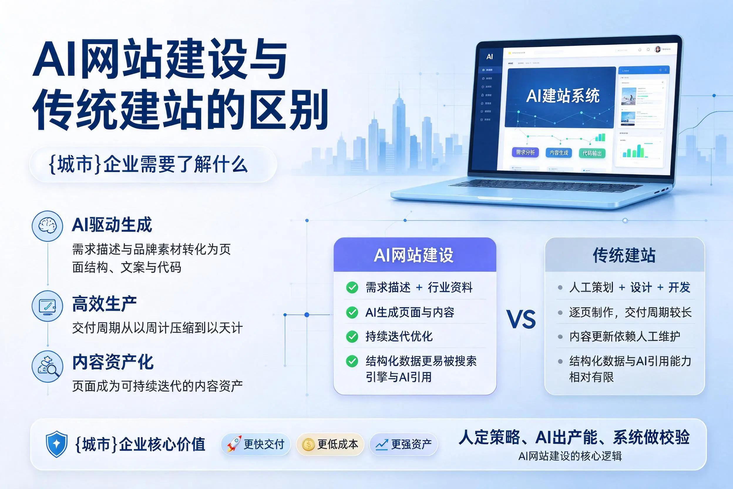 AI网站建设与传统建站的区别,那曲企业需要了解什么