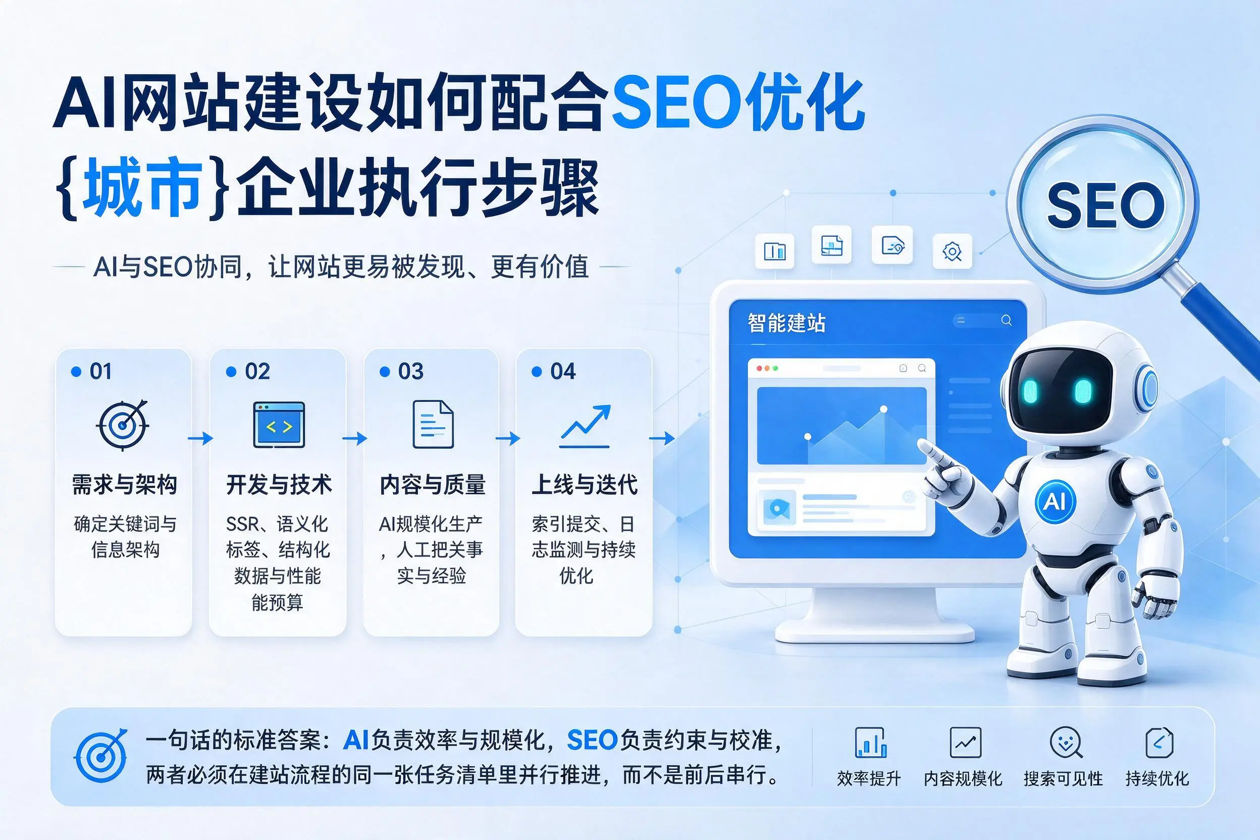 AI网站建设如何配合SEO优化，那曲企业执行步骤