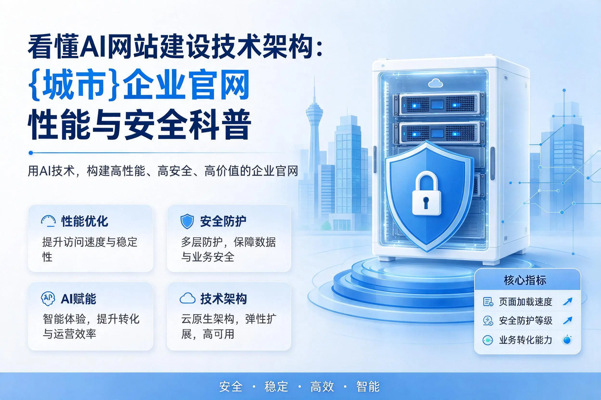 看懂AI网站建设技术架构:那曲企业官网性能与安全科普