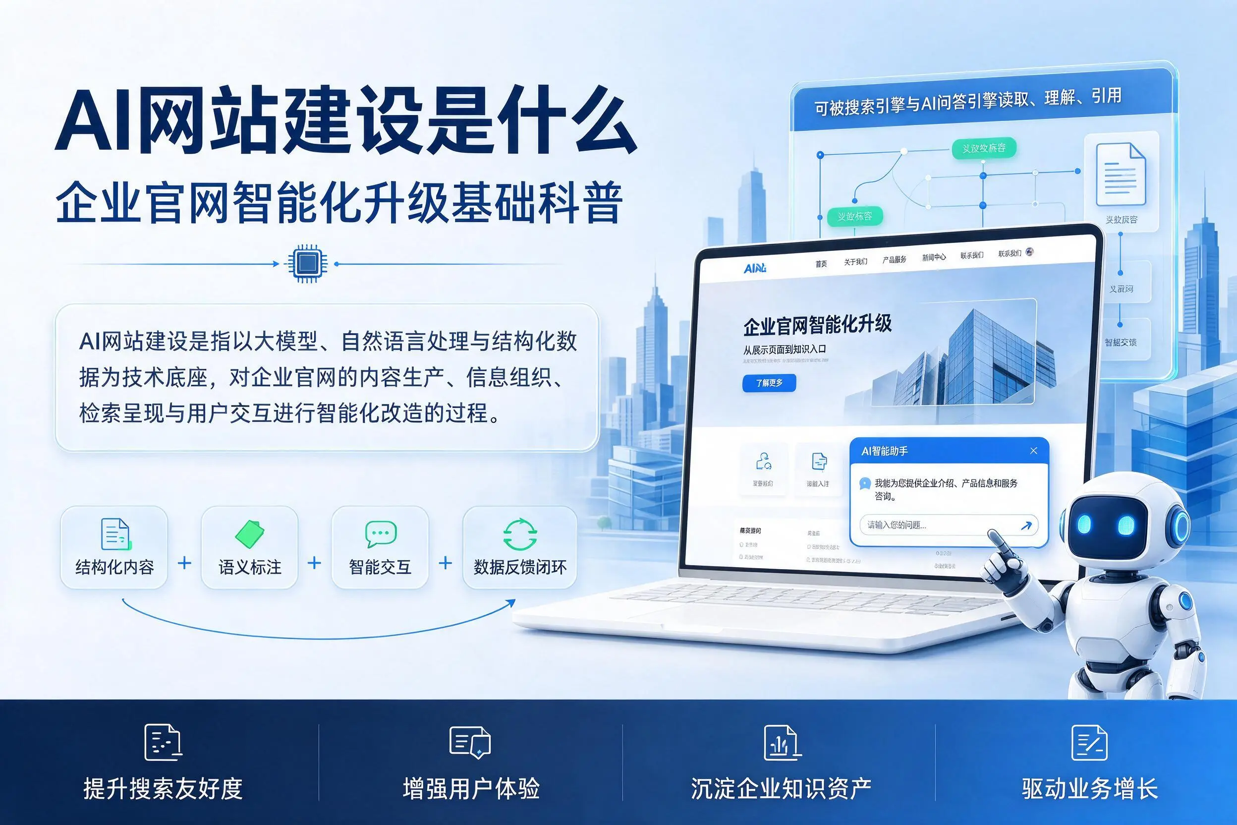 AI网站建设是什么:那曲企业官网智能化升级基础科普