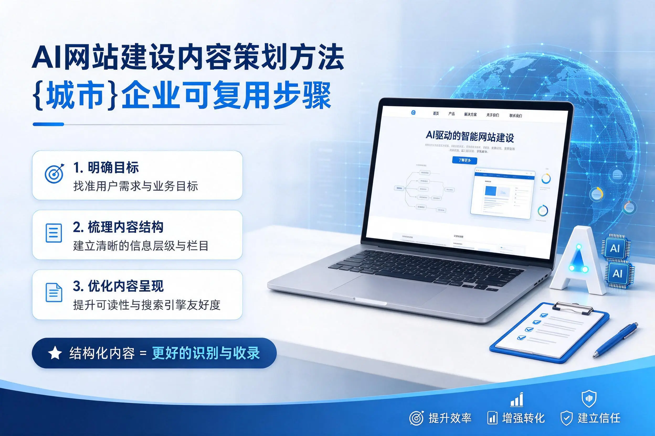 AI网站建设内容策划方法，那曲企业可复用步骤