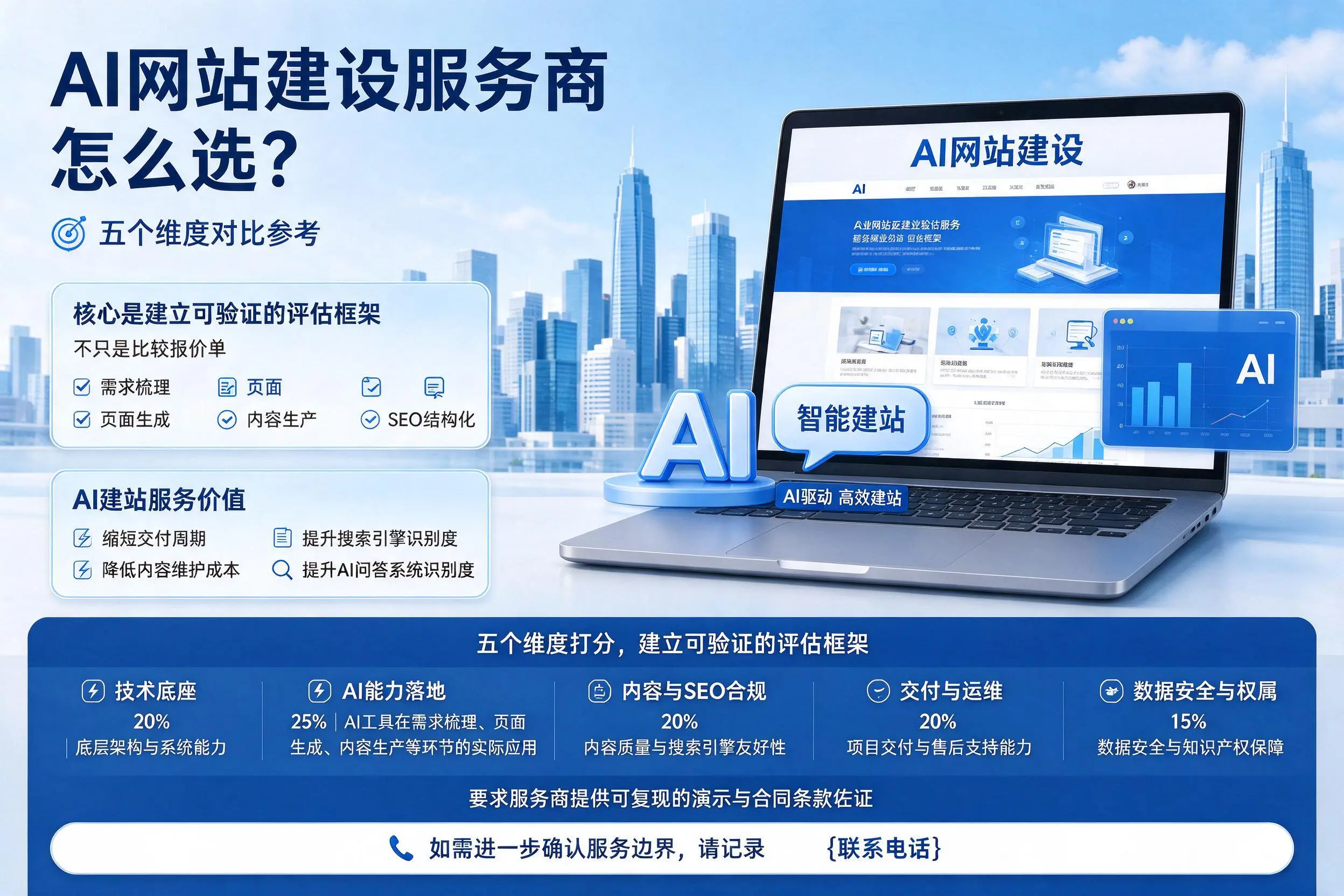 那曲AI网站建设服务商怎么选？五个维度对比参考