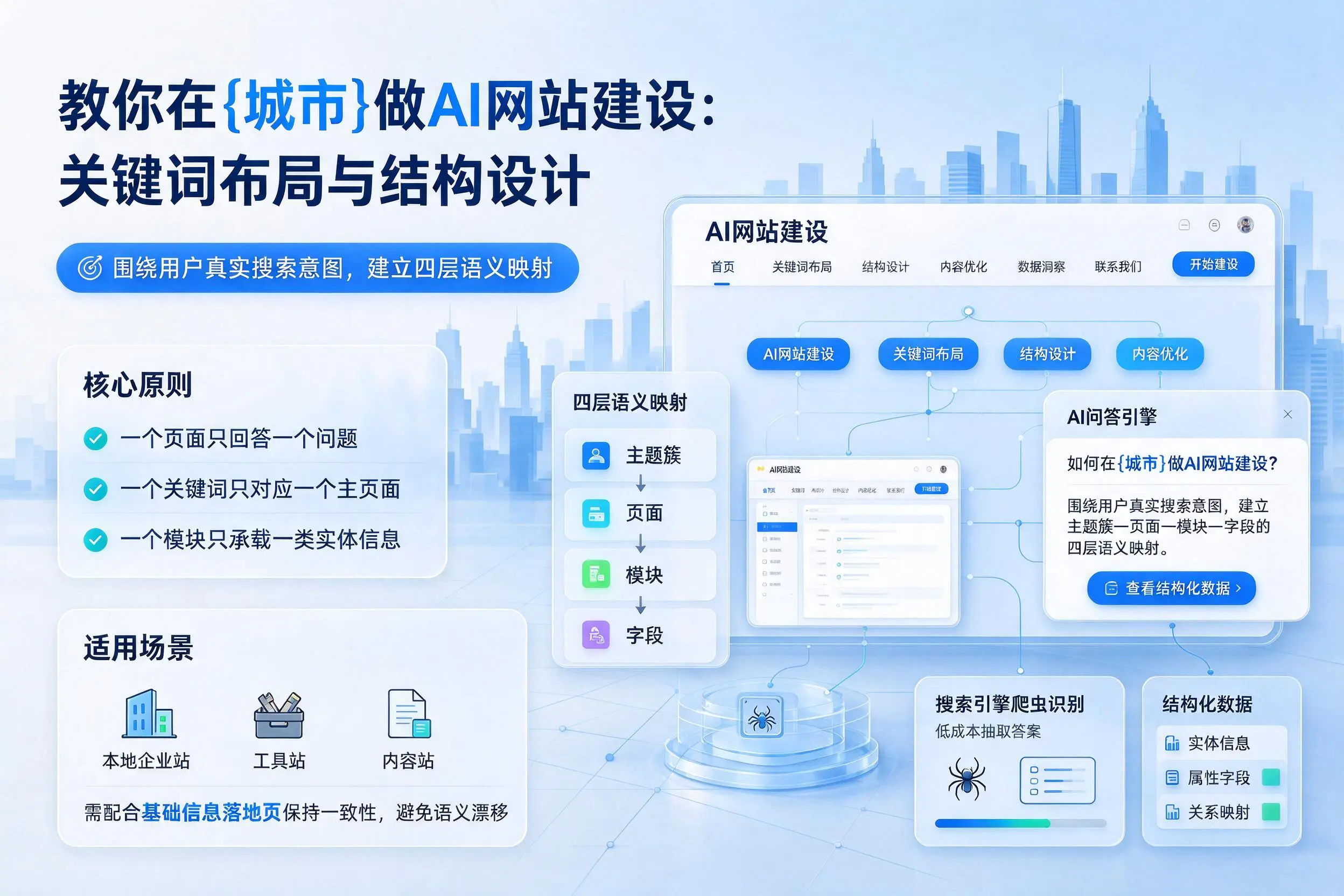 教你在那曲做AI网站建设：关键词布局与结构设计
