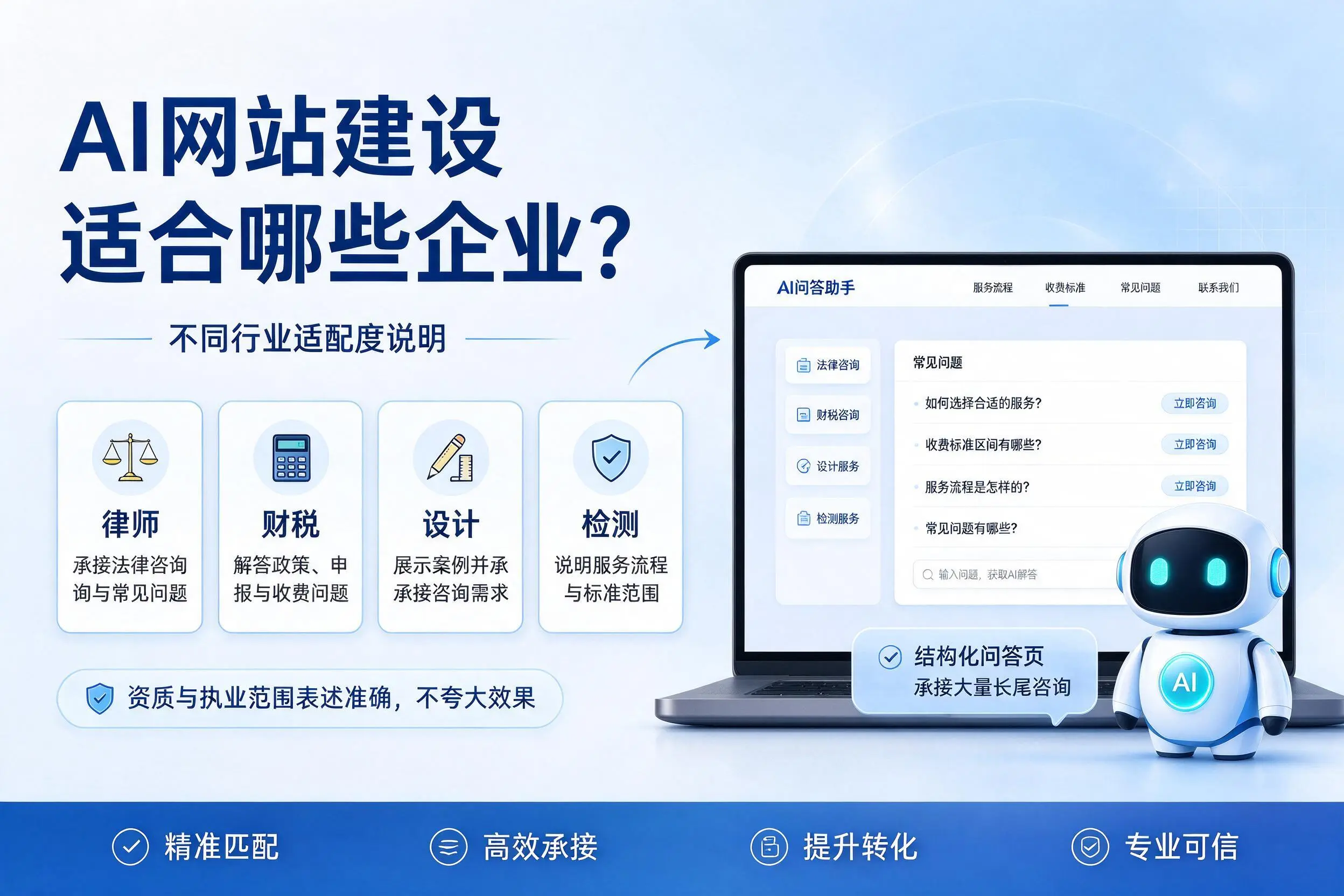 AI网站建设适合哪些企业？那曲不同行业适配度说明