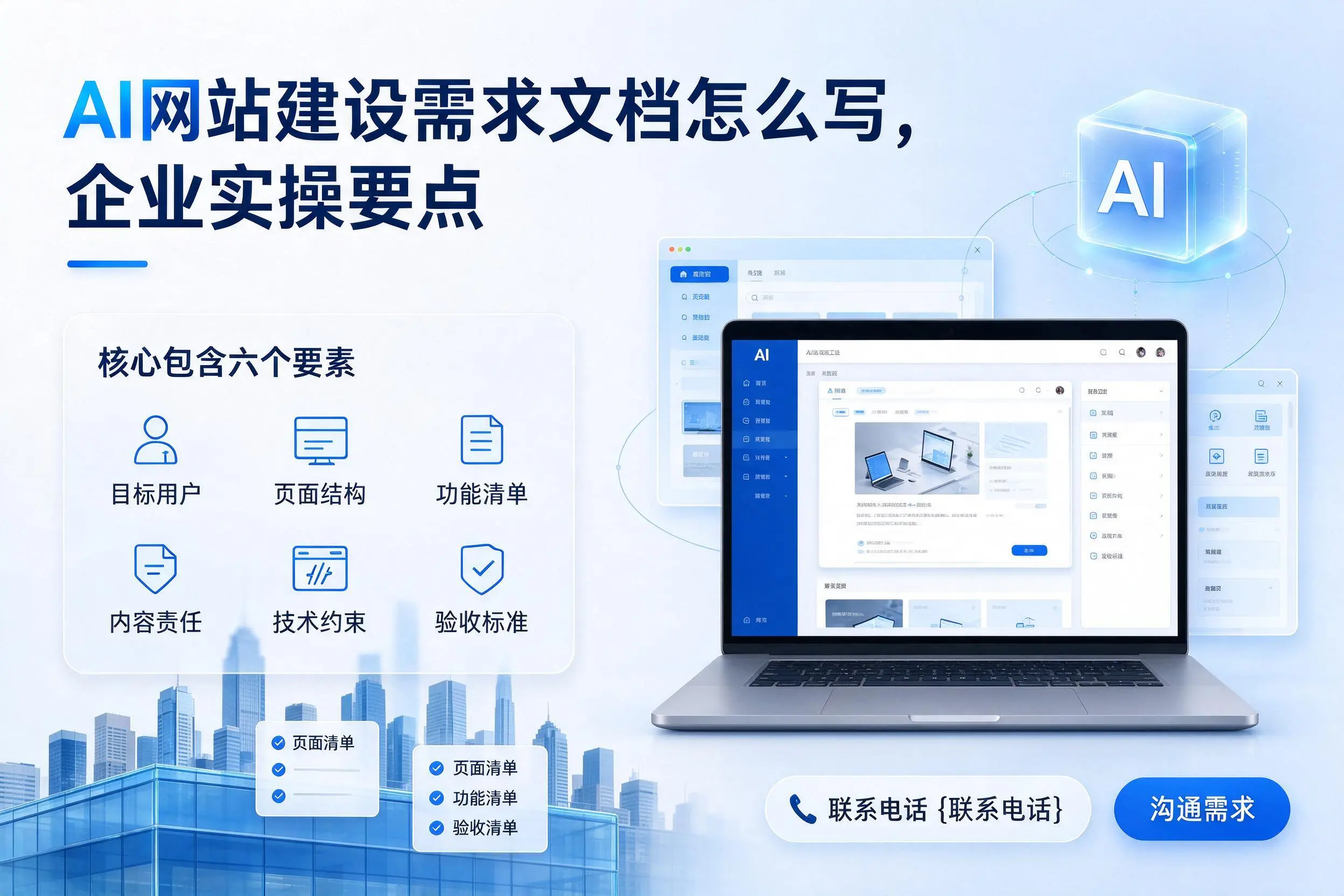 AI网站建设需求文档怎么写,那曲企业实操要点